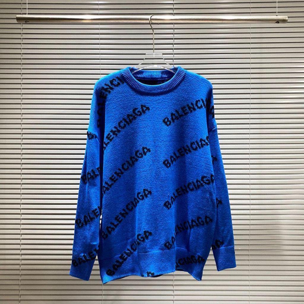 Unisex-Strickpullover mit Rundhalsausschnitt und Allover-Logo (Modelljahr 2025) – Lockere Passform, lässiger Stil