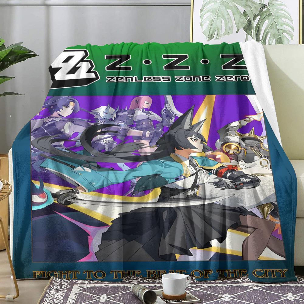 Zenless Zone Zero Game Throw Soft Flannel Throw Summer AC Blanket Lightweight Cool Nap Blanket for Sofa Bed Couch Travel