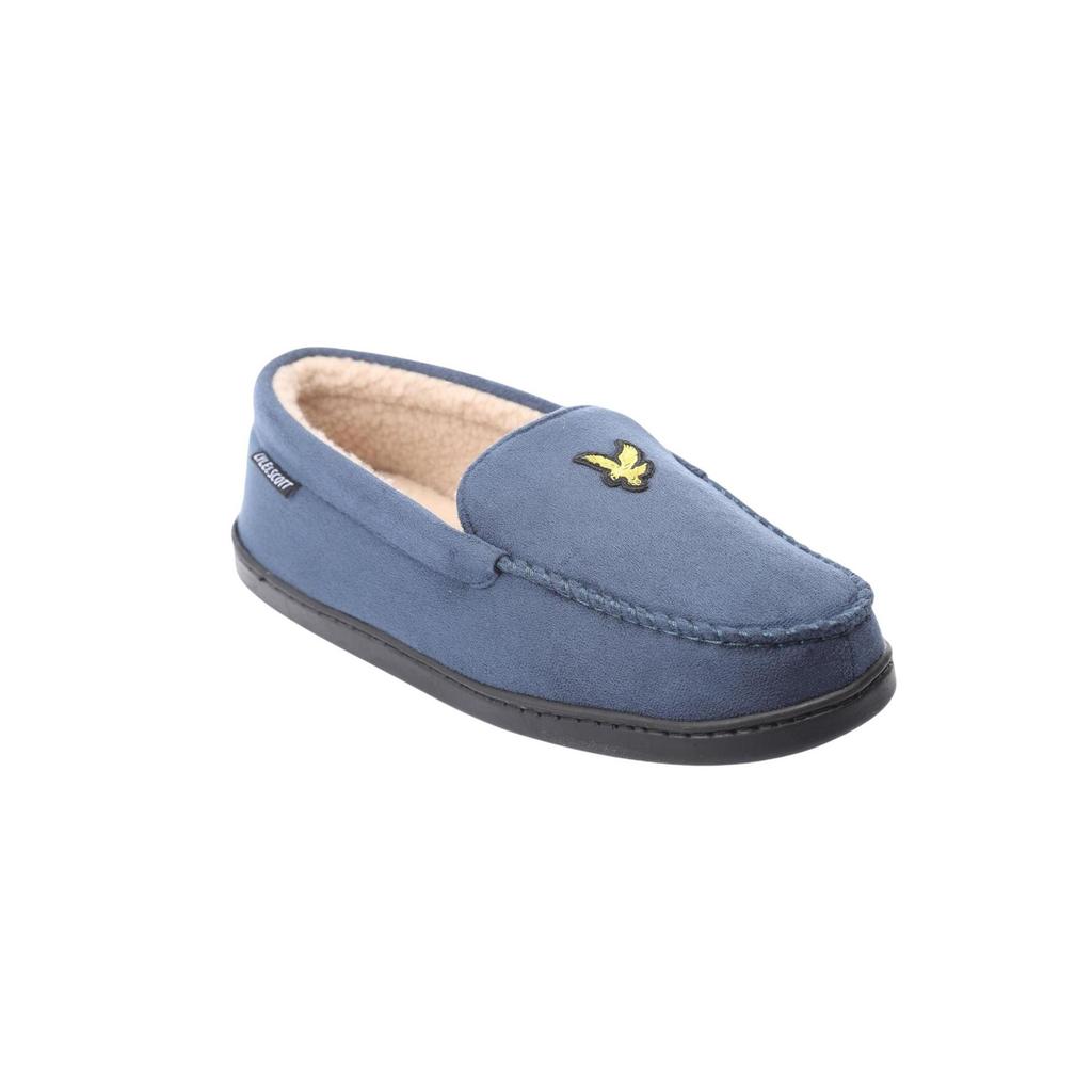 Lyle & Scott Mens Aspen Faux Suede Moccasin Slippers