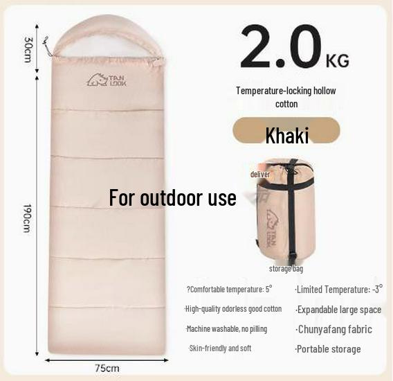Adult & Children's Water-Repellent Sleeping Bag for Outdoor & Office Use.