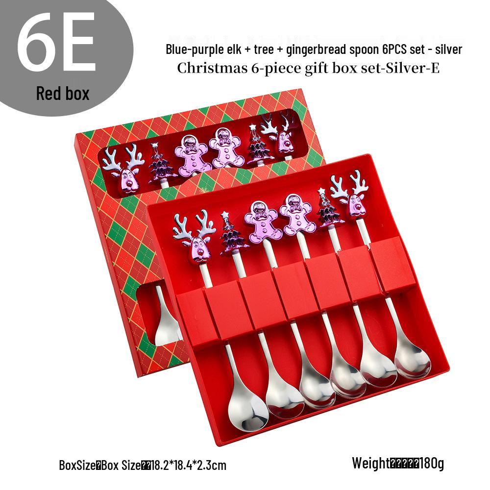 Cross-Border Cute Snowman Christmas Spoon & Fork Set – Creative Dessert Tableware Gift