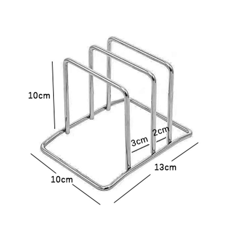 

Stainless Steel Kitchen Storage Solution Rustproof Pot Lid Rack Storage Rack Multifunctional Chopping Board Organizer For Home