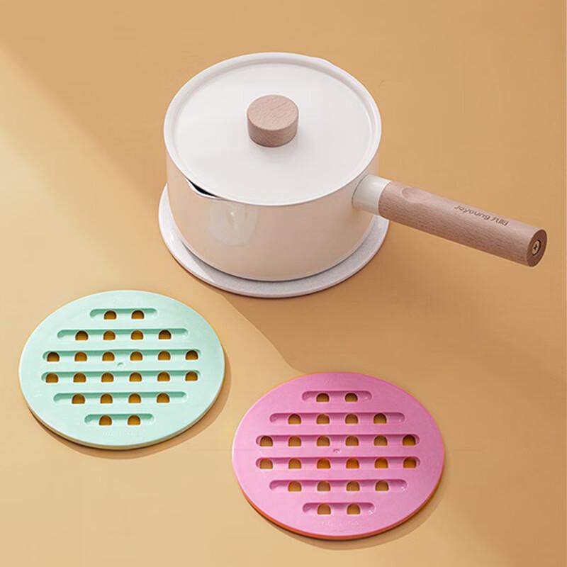 Tea Flower Round Heat Insulation Mats (2-Pack)