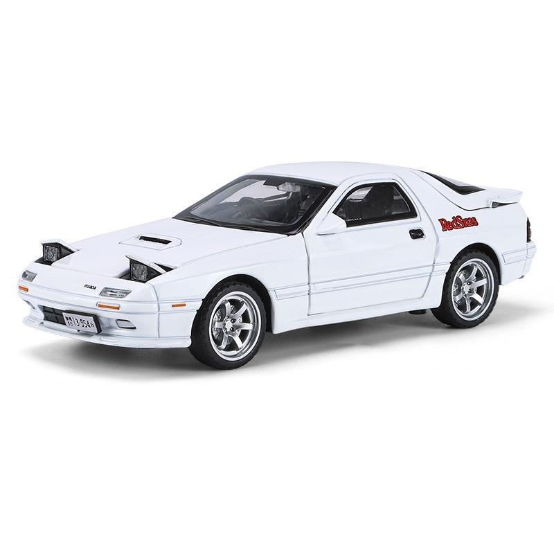 1/32 Mazda RX7 Alloy Car Model Diecast Toys Vehicles Children Boys Gift Sound and Light Collection Miniature Voiture Home Decor