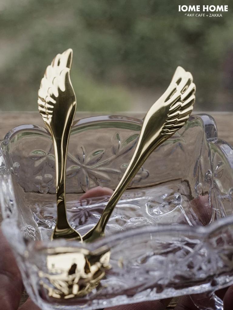 Angel Wings Vidlička na lžičku Kreativní domácí kuchyňské nádobí Retro Nordic 304 nerezová ocel Lžíce na míchání Dezertní vidlička