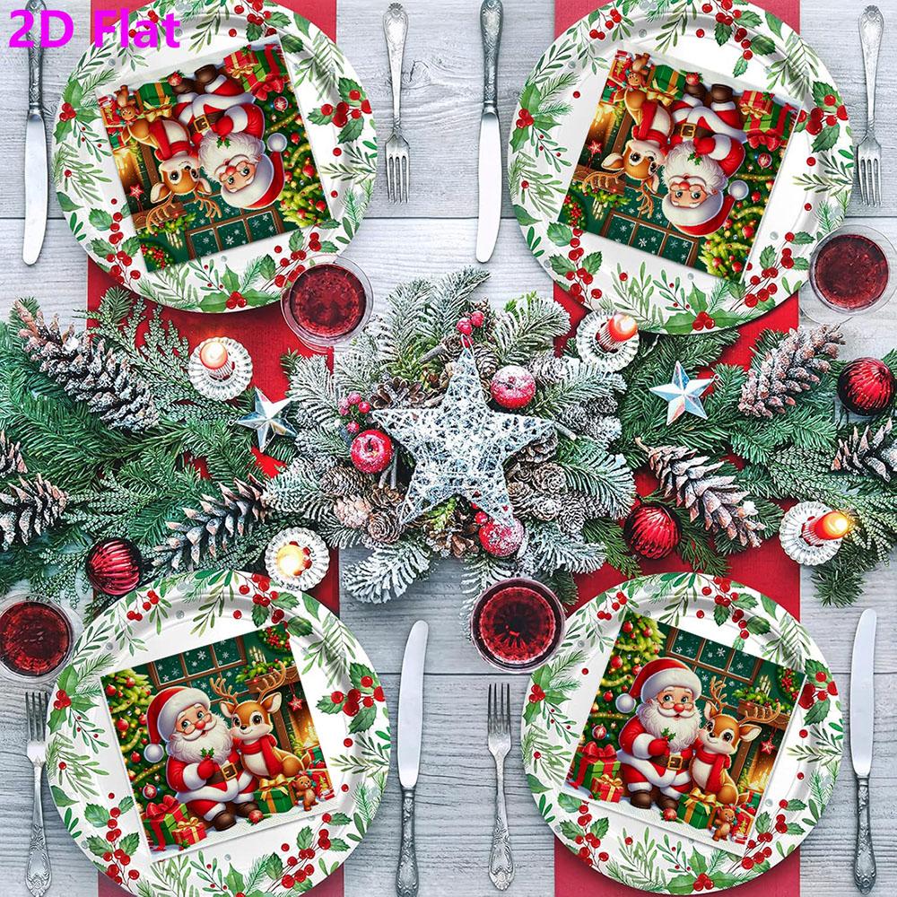 20pcs Disposable Napkins with The Elderly and Elk Pattern Print for Wedding,Parties,and Daily Use for Thanksgiving Fall Christmas Table Decoration