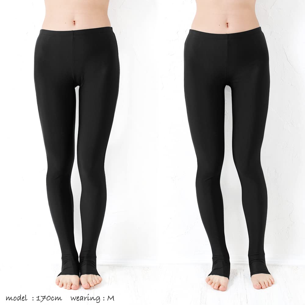 Alapolakka Rush UV Stretchy Leggings Plus UPF Single LL Swimsuit, Women's, Size, 50+, Item Black,