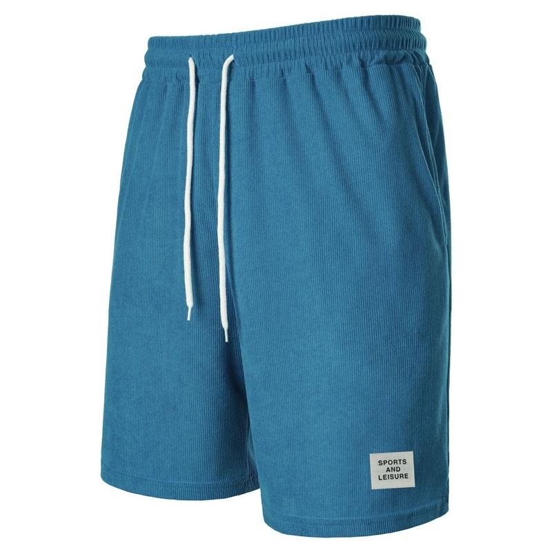 Summer New Style Men's Solid Color Sports Pants Corduroy Simple Five-point Shorts Loose And Comfortable Casual Pants