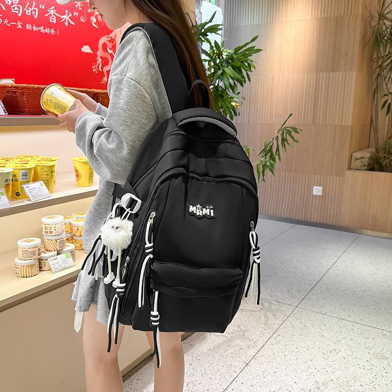 Schoolbag new ins trendy and versatile primary school students fourth to sixth grade middle and high school students large-capacity travel backpack
