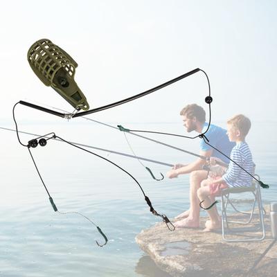1 Set Lightweight Fishing Feeder Hollow Grid High Strength ABS Fishing Bait Cage for Angling