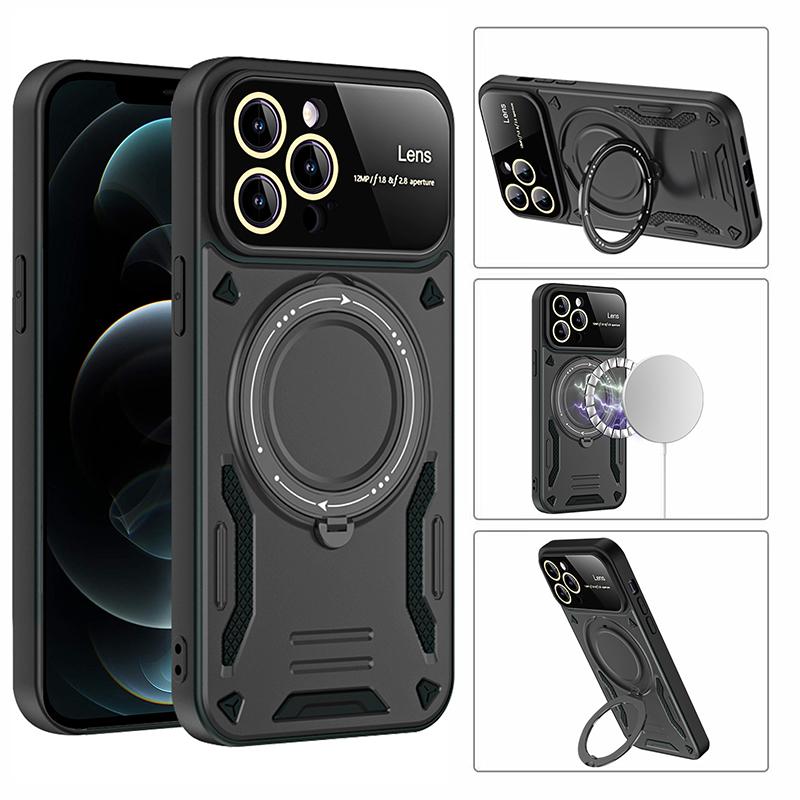 For Iphone 12 Shockproof Armor For Iphone 12 Pro Max Case Phone Ring Stand Bumper Silicone Phone Cover Capa For Iphone 12 Pro