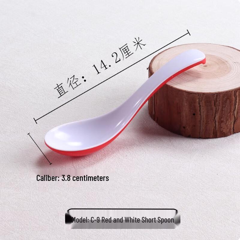 SPSR White Melamine Canteen Spoons, 10-Pack