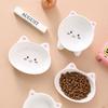 Cute Cat Bowl Creative Cats Drinking Feeder Pet Supplies Pet High Foot Bowl  Neck Protection