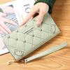 Women Wallet PU Leather Card Holder Long Zipper Coin Purse Embroidery Money Bag Multi Card Clutch Purse Wristlet Handbag