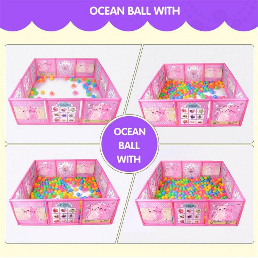 Plastic Folding Baby Safety Fence Baby Playpen Fence Pool Guard Protection Products Infant Crawling Guardrail Step 120*120*42CM