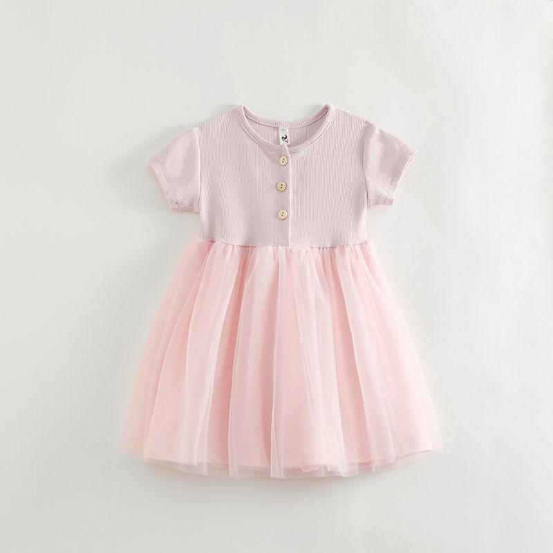 Children's Dress Baby's Summer Dress Girls' Mesh Dress Summer Stylish Princess Dress Gauze Dress
