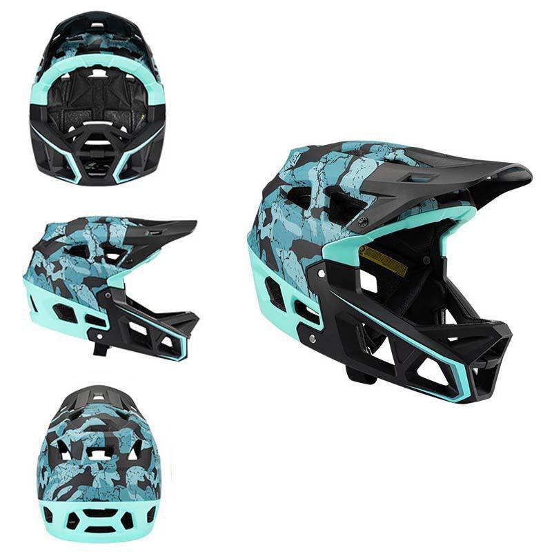 Full Face Mountain Bike Helmet Downhill Racing Trail Riding BMX Water Sports Adult Unisex With Camo Design