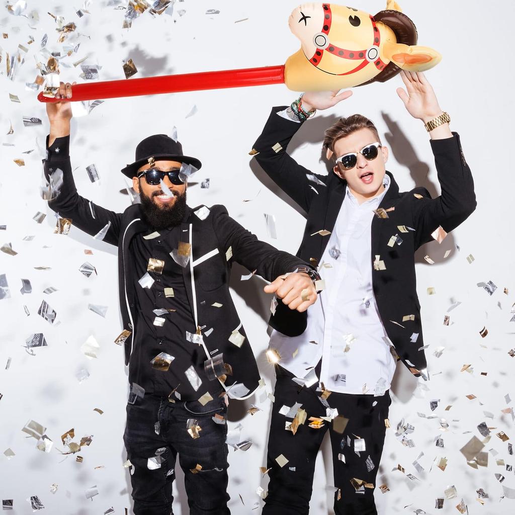 14 Pack 40 Inch Inflatable Stick Horse Blow up Cowboy Cowgirl Pony Horse head Stick Balloon for Birthday Christmas Baby Shower Cowboy Theme Party