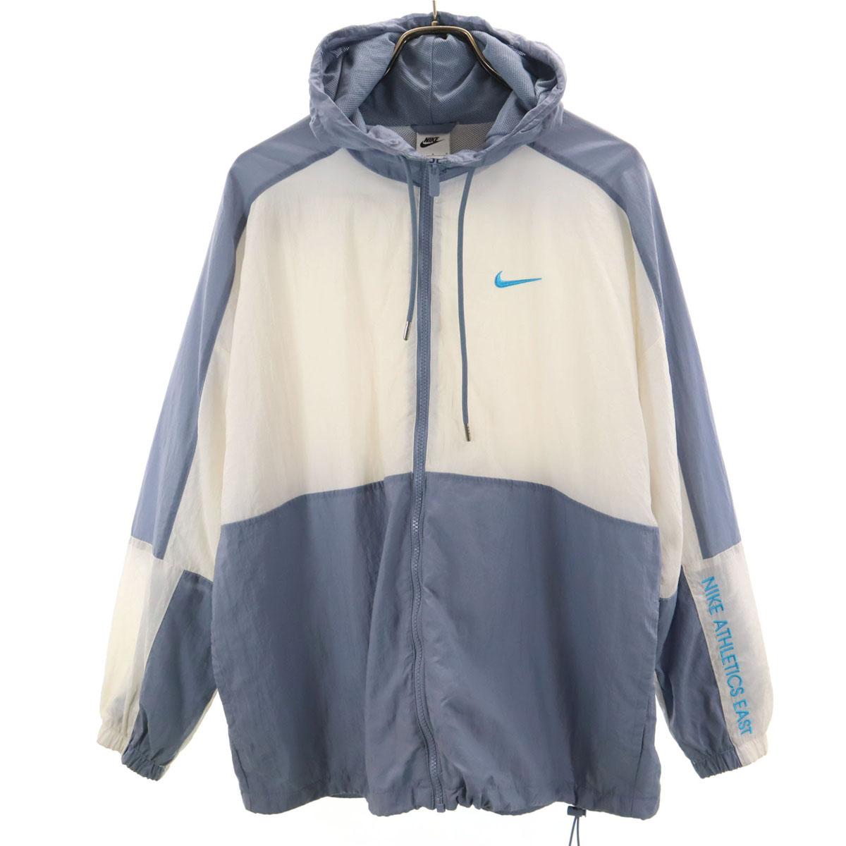 

NIKE Windbreaker L gray Jacket mesh lining Men s Used