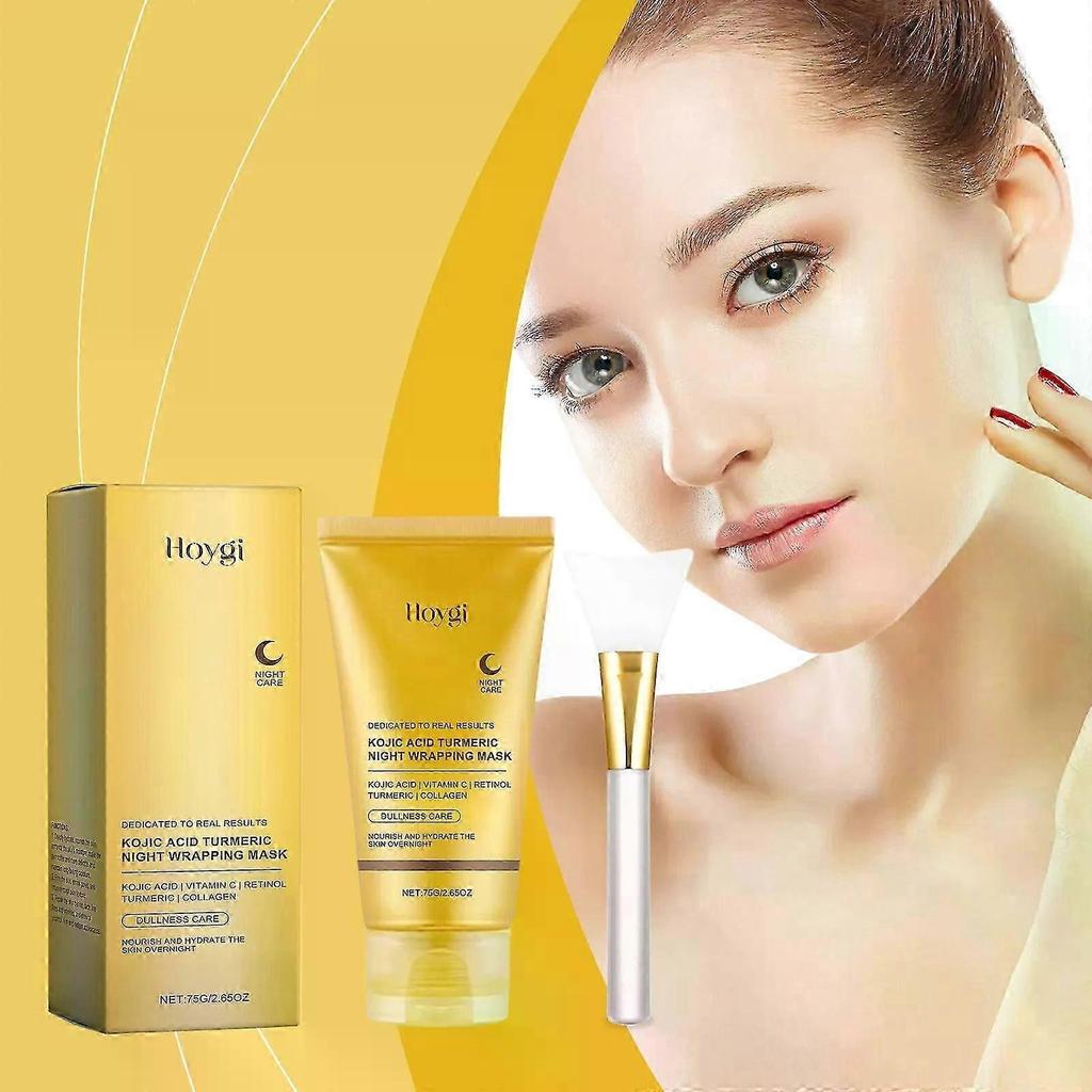 Nejprodávanější noční maska Kojic Turmeric Off Mask na pigmentové skvrny a rozjasnění pleti, péče o pleť s kolagenem