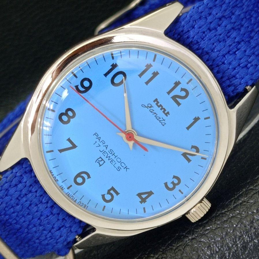 

HMT JANATA INDIAN HAND-WINDING MENS SKY BLUE DIAL WATCH a430881-2 R104-a430881