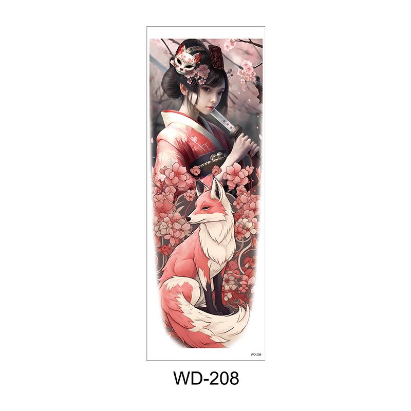 Long Flower Full Arm Waterproof Temporary Tattoo Stickers