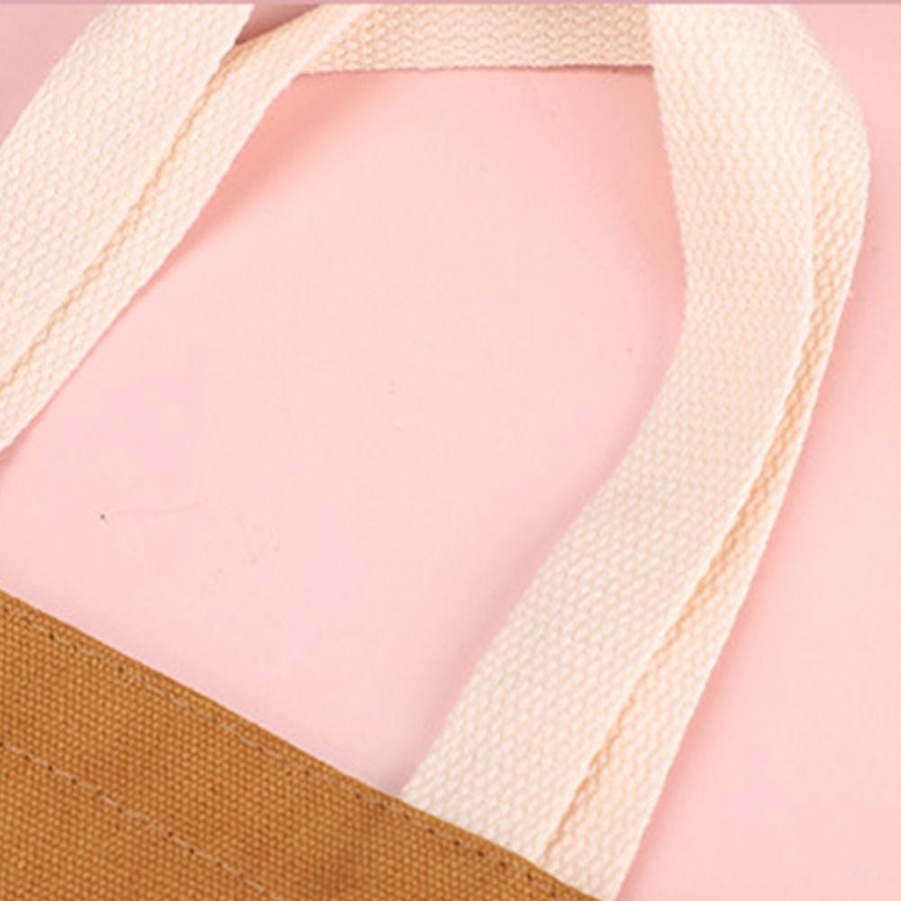 Bag Bucket Bags Korean Style Canvas Bags Women Handbags Coffee Milk Tea Bags Spring Day Picnic Bags