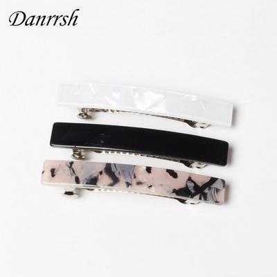 Set Of Three Basic Acrylic Barrette Pink Pearly And Black Ifinishes Small Hair Clips For Women Hair Accessories Danrrsh