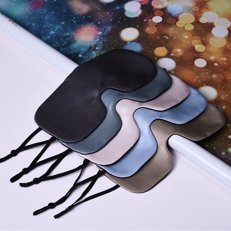Adjustable Double-Sided Mulberry Silk Eye Mask for Sleep and Travel