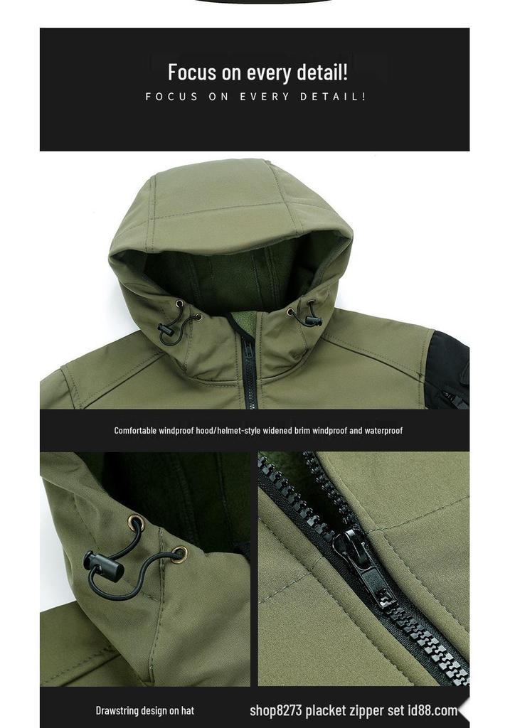 Men's Outdoor Breathable Cycling Windbreaker Sharkskin Three-in-One Suit