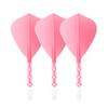 Cuesoul ROSTAK57 T19 Series Mixed Shaft Integrated Kite Shape Set of 3 Two-Tone Dual-Material Flights, Series, (Pink) CS-AK57FZ6L