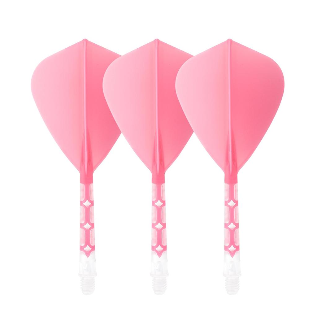 CUESOUL ROSTAK57 T19 Series Mixed Shaft Integrated Kite Shape Set of 3 Two-Tone Dual-Material Flights, Series, (Pink) CS-AK57FZ6L