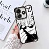 Cool Black JUJUSU Anime Soft Phone Case For Xiaomi Redmi Note 14 15 Pro Plus 13 12 11S 11T 5G 10 9S 9 Plating Anti-Fall Fundas