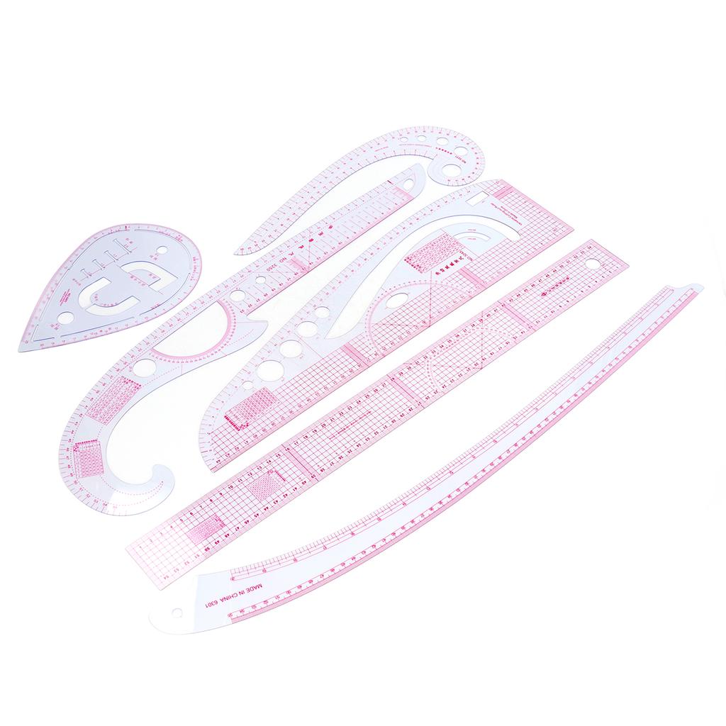 7-teiliges Nählineal-Set Französische Kurve Schnittmusterlineal-Set für Anfänger Schneider Designer
