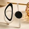 Black Enamel Geometric Drop Earrings Set for Women