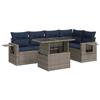 VidaXL Garden Furniture Set with Cushions 6 Pcs Grey Braided Resin Acacia, Outdoor Sofa Set, Garden Lounge 3326482