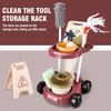 Non-Toxic Simulation House Cleaning Tool Toy Set Role-Playing Educational Kids Pretend To Do Housework Kit Toys For Children Birthday Gift