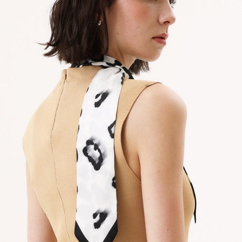 ONSZ BW Animal Printed Silk Twilly Scarf