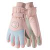 Soft Plush Thickened Gloves Oxford Cloth Finger Mittens Gift Unisex Windproof Gloves  Autumn