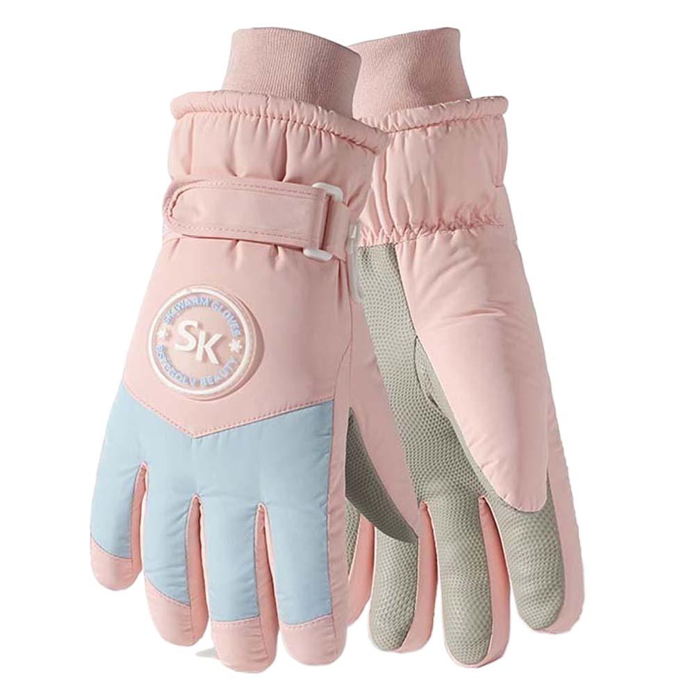 Soft Plush Thickened Gloves Oxford Cloth Finger Mittens Gift Unisex Windproof Gloves  Autumn