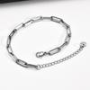 Vnox 5mm Paperclip Chain Bracelet for Men, Casual Stylish Rectangle Links Wristband, Adjustable Chain Jewelry