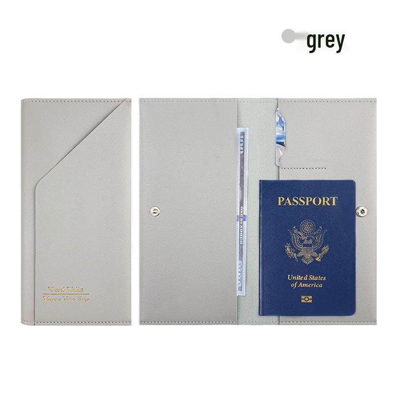 Customizable PU Leather Passport Holder with Hot Stamping - Thickened Document Storage Bag
