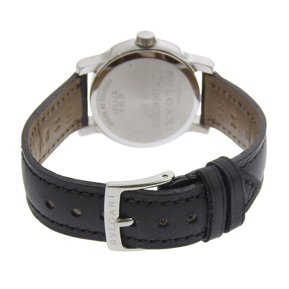 BVLGARI Solo tempo Watches ST29S whiteDial Stainless Steel/leather Quartz Analog display Women Used