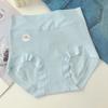 High Waist Solid Color Antibacterial Seamless Tummy Control Large Size Women Underwear