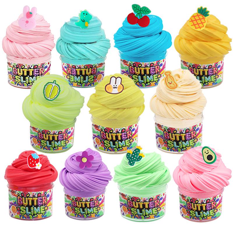 60ml Cross-border Peach Bubblegum Cotton Clay Puff Slime