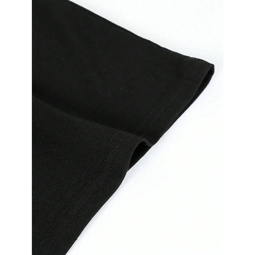 New Women's T-shirt Black Rose Graphic Printed Casual Fashion Short Sleeve T-shirt Soft Comfortable Summer Women Clothing