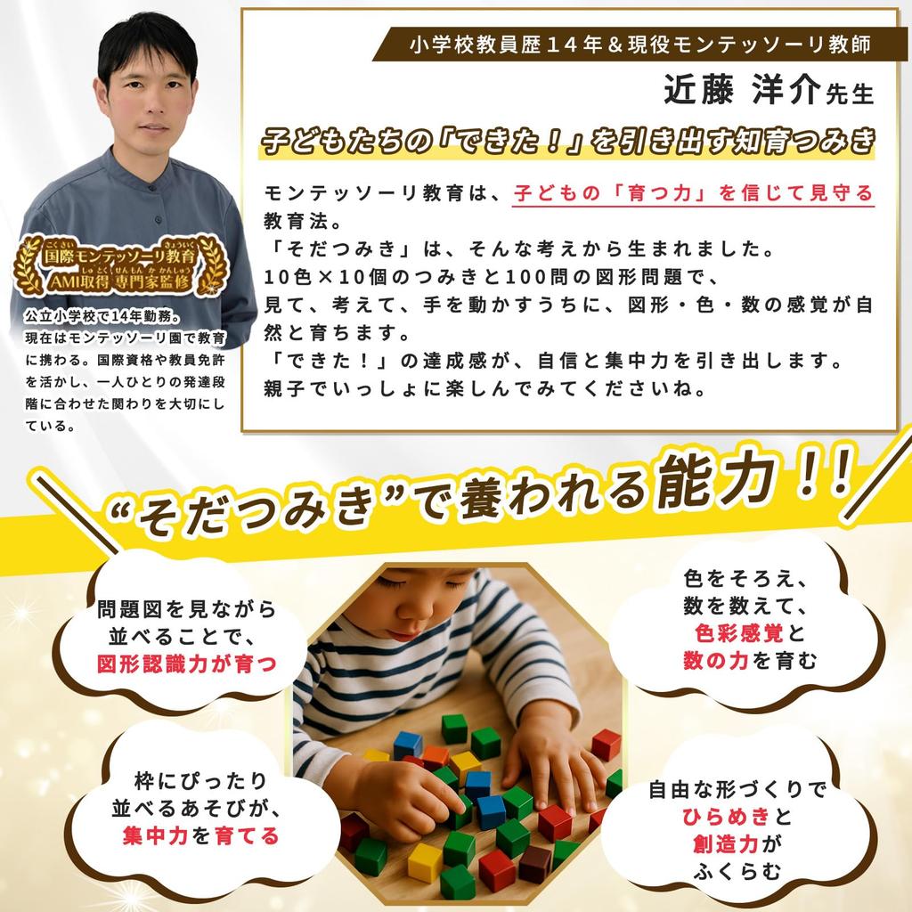 By Educational Professionals and Featured In Sodatsumiki Building Blocks Colors X 10 Blocks 100 Practice Wooden Tsumiki Educational Wooden Puzzles by