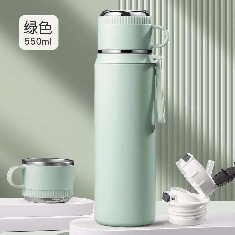 New 111 Thermos Cup Women's High Value Portable Water Cup Large Capacity Student Outdoor Sports Straw Cup Premium Sense