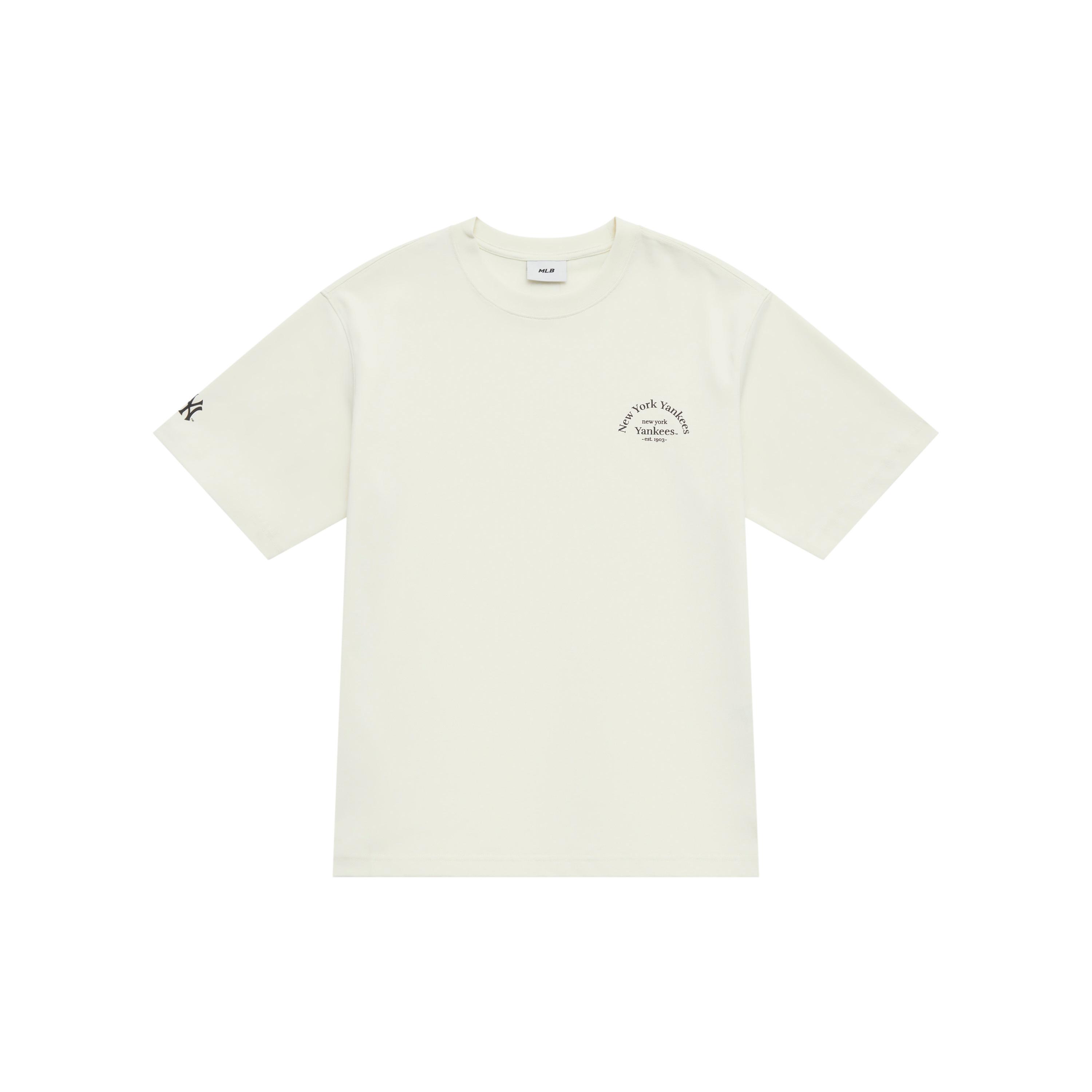 

New MLB New York Yankees Basic Collection T Shirt Unisex Cream 3ATSB4153-50CRS 160/84A/XS