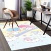 Office Rug "Little Twin Stars", "Kawaii" Anti-Slip Rug, Machine Washable for Living Room, Bedroom, Office, Multiple Sizes, Bedroom Mat, Decorative Mat